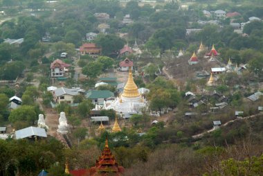 Mandalay Hill, Myanmar Myanmar Tapınağı Üstten Görünüm.