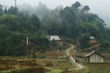 Vietnam Nothern tepe kabileleri köy.