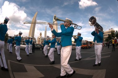 Bando uyum dünya kukla karnaval Bangkok, Tayland için gösterilen.