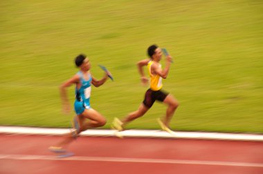 4x400m. Tayland açık Atletizm Şampiyonası 2013'de geçişi.