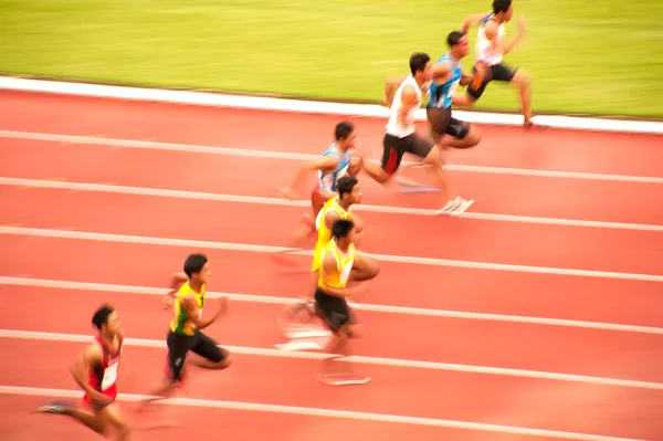 100m.in Tailandia Campeonato Abierto de Atletismo 2013 . — Foto de Stock