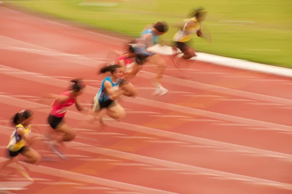 100m.in Tailândia Open Athletic Championship 2013 . — Fotografia de Stock