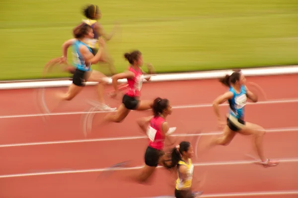 100m.in Thailand Open Athletic Championship 2013 ที่ประเทศไท ย . — ภาพถ่ายสต็อก