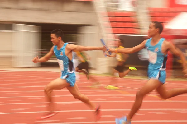 4x100m.Relay in Thailand Open Athletic Championship 2013. — Stock Photo, Image