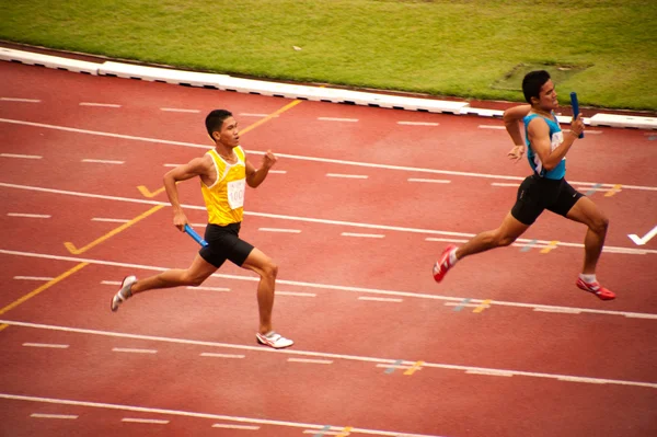 4x400m.Relè in Thailandia Open Athletic Championship 2013 . — Foto Stock