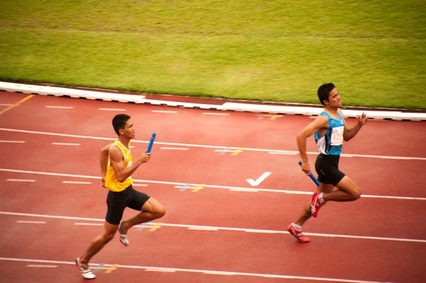 4x400m. Relé v Thajsku otevřené sportovní mistrovství 2013. — Stock fotografie