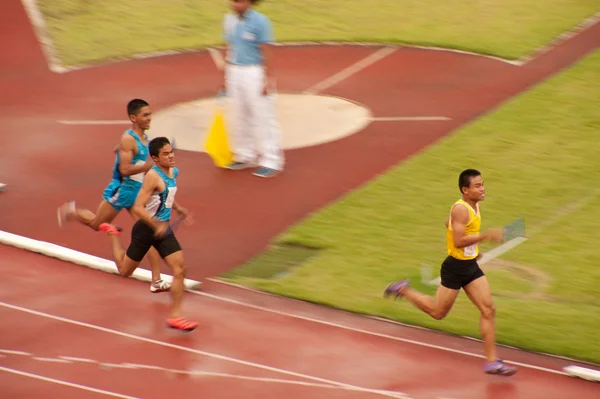 4x400m.Relè in Thailandia Open Athletic Championship 2013 . — Foto Stock