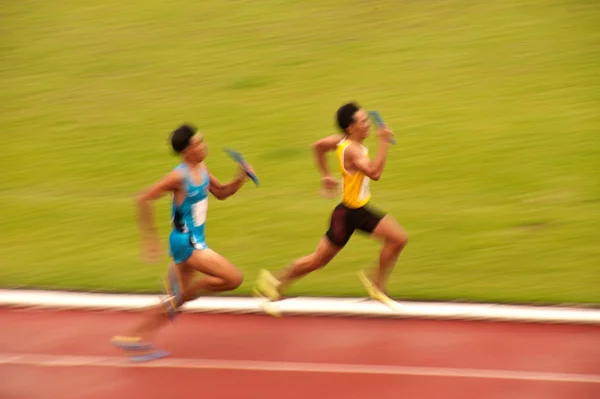 4x400m.Relé en Tailandia Open Athletic Championship 2013 . — Foto de Stock