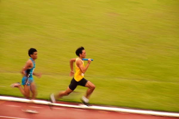 4x400m.Relé na Tailândia Open Athletic Championship 2013 . — Fotografia de Stock