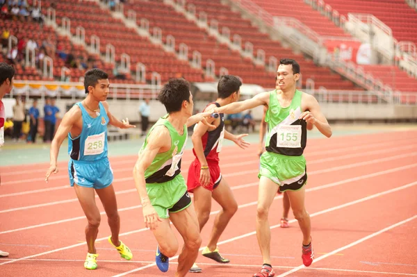 Relay in Thailand Open Athletic Championship 2013. — Stock Photo, Image