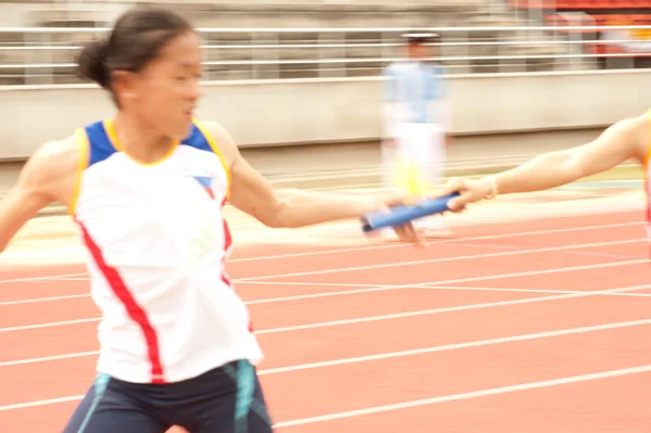 Relay i Thailand Open Athletic Championship 2013. — Stockfoto