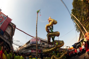 Ejderha dansı göster parades.