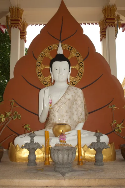 White sitting Buddha . — Stock Photo, Image