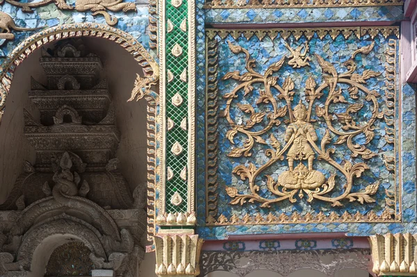 Ancient art at Thai church in Lampang province,Northern of Thailand. — Stock Photo, Image