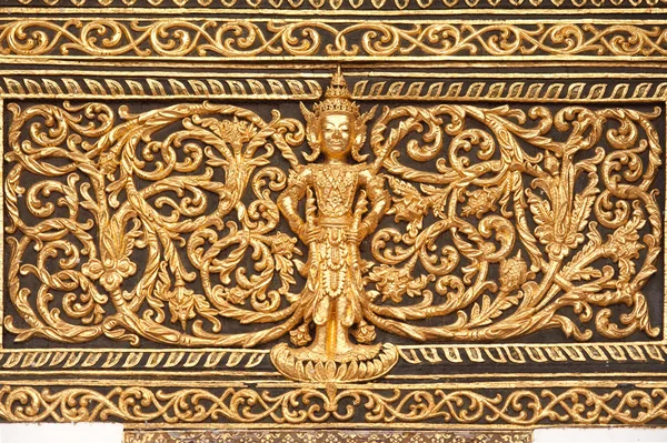 Thailändsk konst på väggen i templet. — Stockfoto