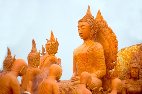 Mostra di scultura in cera candela in Thailandia . — Foto Stock