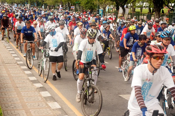 Group of bicycles in Car Free Day,Bangkok,Thailand. — Stock Photo, Image