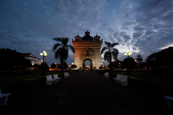 Pobliżu o sun-up w Vientiane w Laosie . — Zdjęcie stockowe