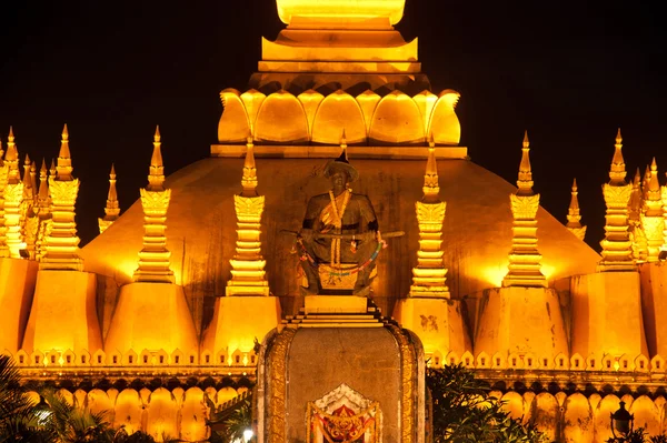 老挝夜景寺 . — 图库照片