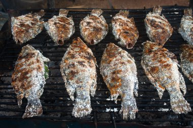 taze balık ızgara.