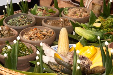 Tayland Kuzeydoğusunda Phu Tay Azınlık gıda .