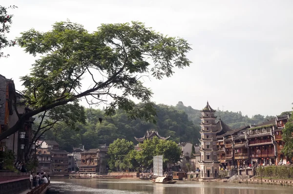 Old Pagoda in Fenghuang Ancient city. — Stock Photo, Image