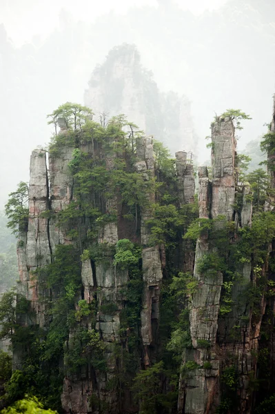 Gizemli dağlar Zhangjiajie, Hunan eyaleti Çin. — Stok fotoğraf