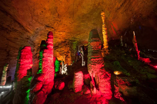 Colorful of Huanglong cave in China. — Stock Photo, Image
