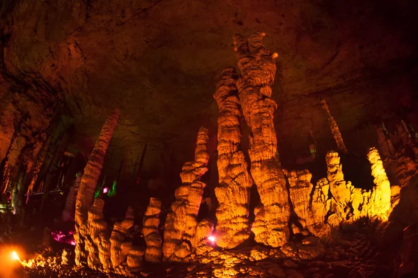 Colorful of Huanglong cave in China. — Stock Photo, Image