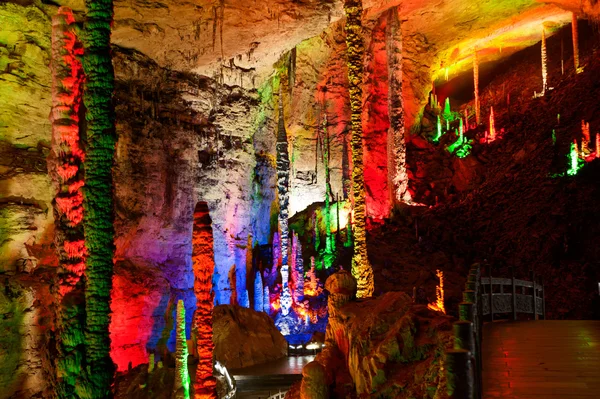 Colorful of Huanglong cave in China. — Stock Photo, Image