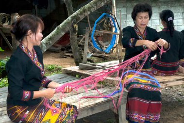 Lua tepe kabile azınlık makaraları iplik T bambu yapılmış