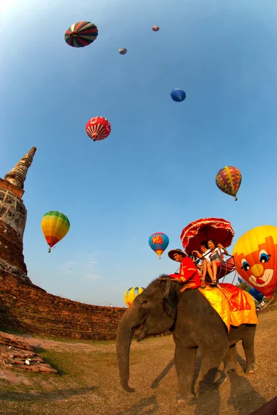 Tayland uluslararası balon Festivali 2009 yılında sıcak hava balonu. — Stok fotoğraf