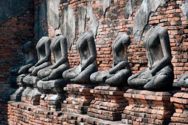 Antik Buda Wat Chaiwatthanaram, Ayutthaya tarihi Park Tayland.