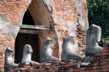 Antik Buda Wat Chaiwatthanaram, Ayutthaya tarihi Park Tayland.