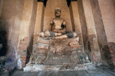 Antik Buda Wat Chaiwatthanaram, Ayutthaya tarihi Park Tayland.