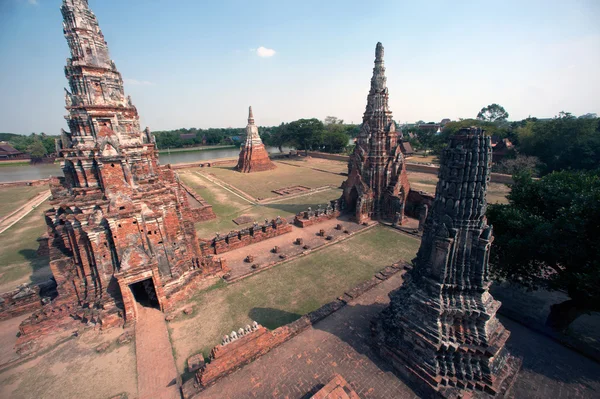 Pagoda Wat Chaiwatthanaram, Ayutthaya tarihi Park Tayland içinde. — Stok fotoğraf