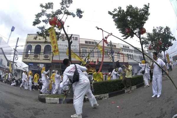 Vetgetarian festival i Phuket, södra Thailand. — Stockfoto