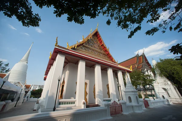 White Church in ancient temple, Bangkok,Thailand. — Stock Photo, Image