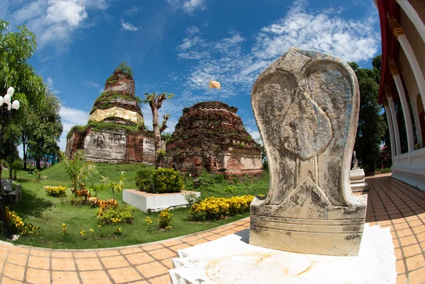 Wat Ayothaya A antiga civilização Sião de Ayutthaya . — Fotografia de Stock