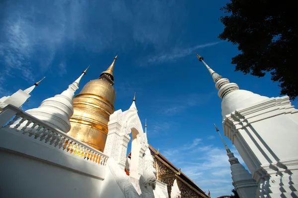 Group of Pagoda of Wat Suan Dok temple in Chiang Mai,Thailand. — Stock Photo, Image