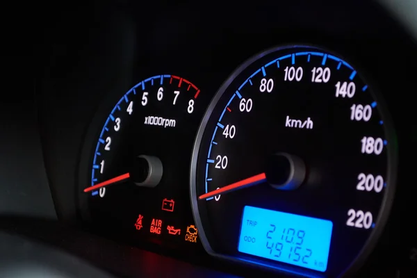 Speedometer on dashboard Royalty Free Stock Images