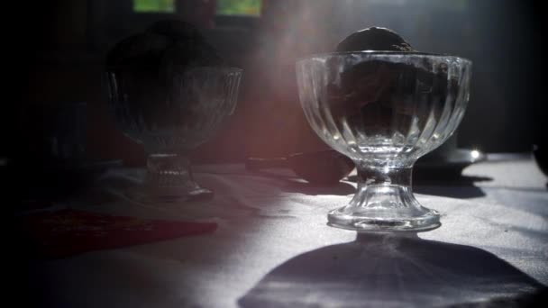 Російські Традиції Пити Чай Російський Самовар Столі Життя Чай Столом — стокове відео