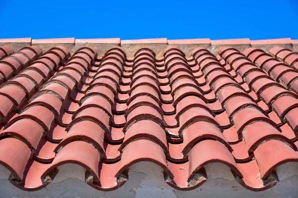 Building Orange Tile Roof Brick House — Stock Photo, Image