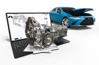 CAD sürecini temsil eden 3B görüntüleme