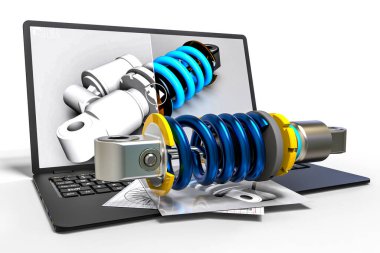 CAD sürecini temsil eden 3B görüntüleme