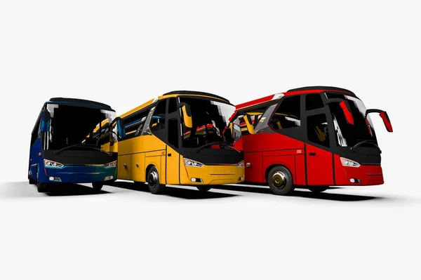 Візуалізація Представляє Парк Автобусів Парк Автобусів — стокове фото