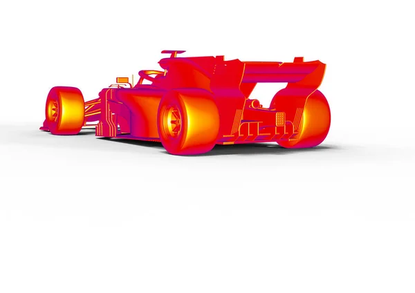 Bir Yarış Arabasının Bilgisayar Destekli Tasarımını Temsil Eden Görüntüleme — Stok fotoğraf