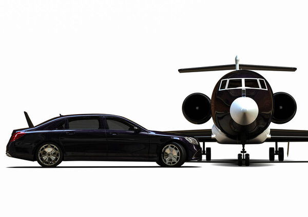 3D render image representing a luxury man transportation