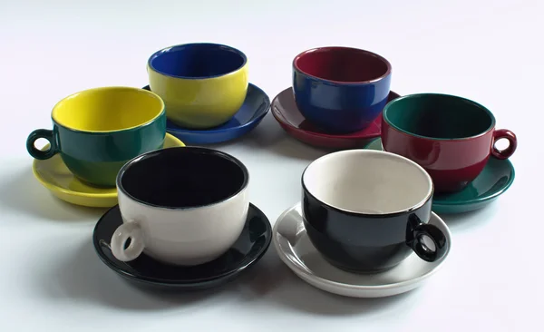 Set of colorful small cups — Stock Photo, Image