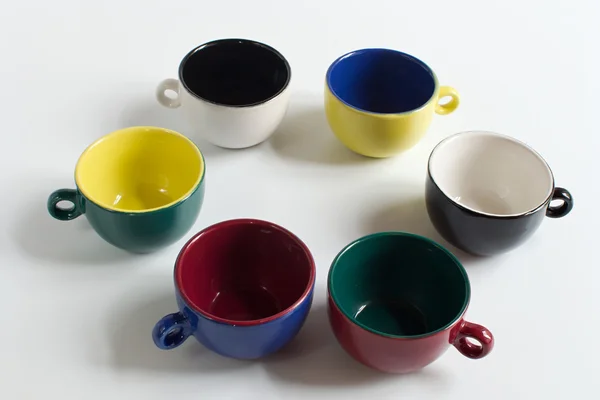 Set of colorful small cups — Stock Photo, Image